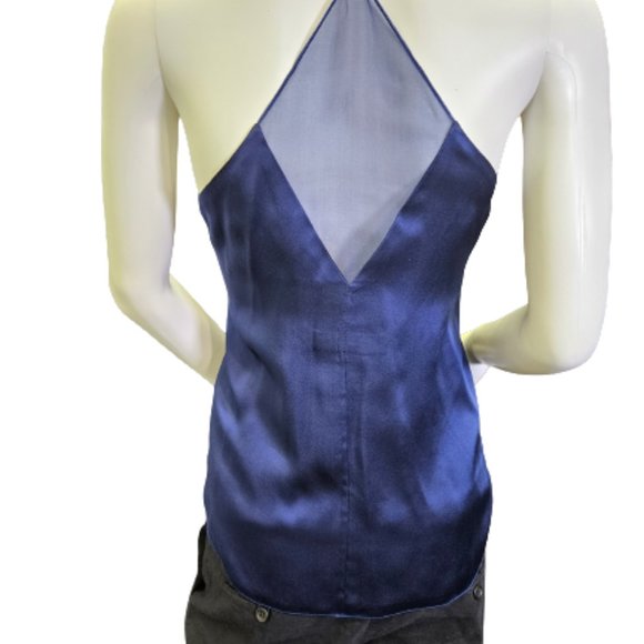Size M Blue Silk Camisole - Picture 4 of 5
